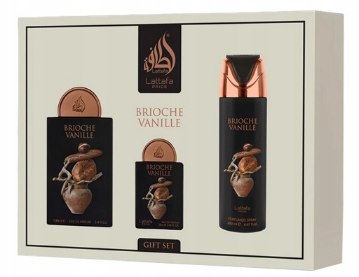 Sada Lattafa Brioche Vanille 100 ML Parfémovaná Voda 20 ML Edp Deo 200 ML