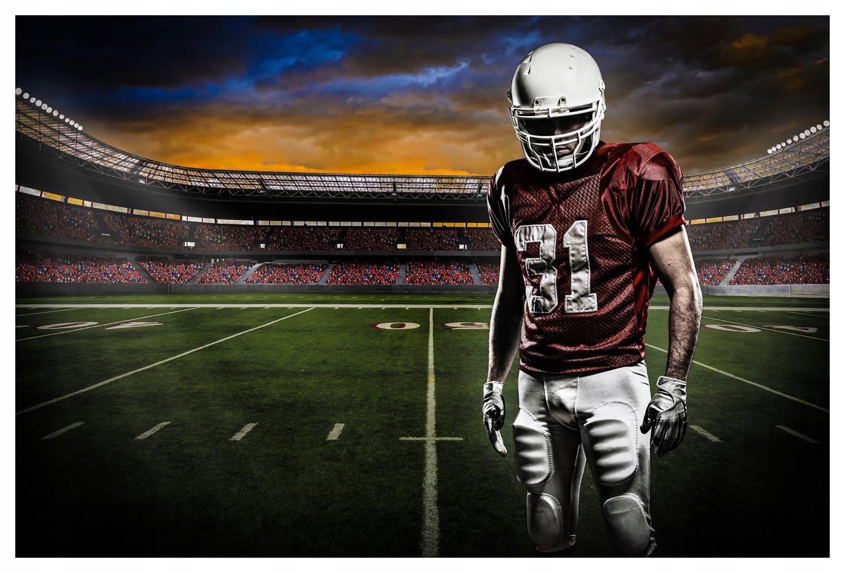 Fototapeta flizelina Americký fotbal Stadion hráč energie 350x250 lepidlo