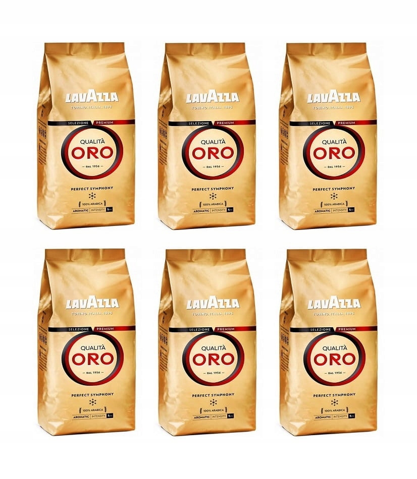 Levně Zrnková Káva Arabica Lavazza Qualita Oro 6 x 1 kg