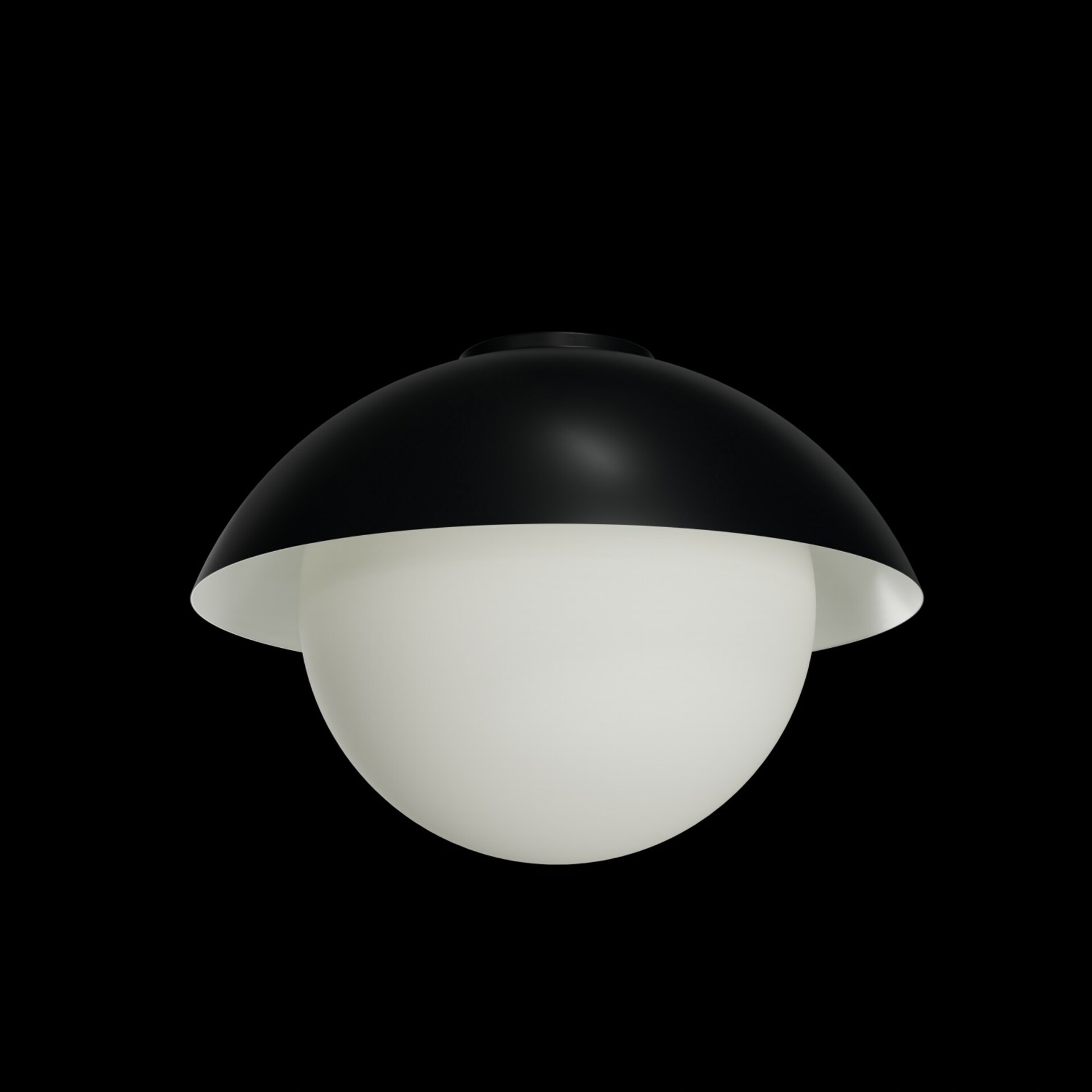 Osmont LUK60014 Lukida 3 stropné/nástenné sklenené svietidlo čierna biela Ip