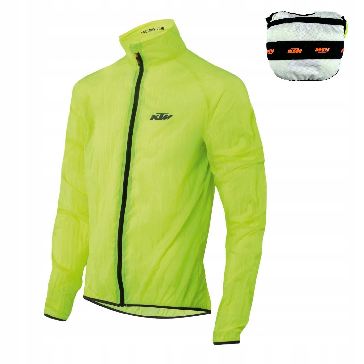 Ultraľahká zbaliteľná bunda Ktm Factory Line Windbreaker Yellow