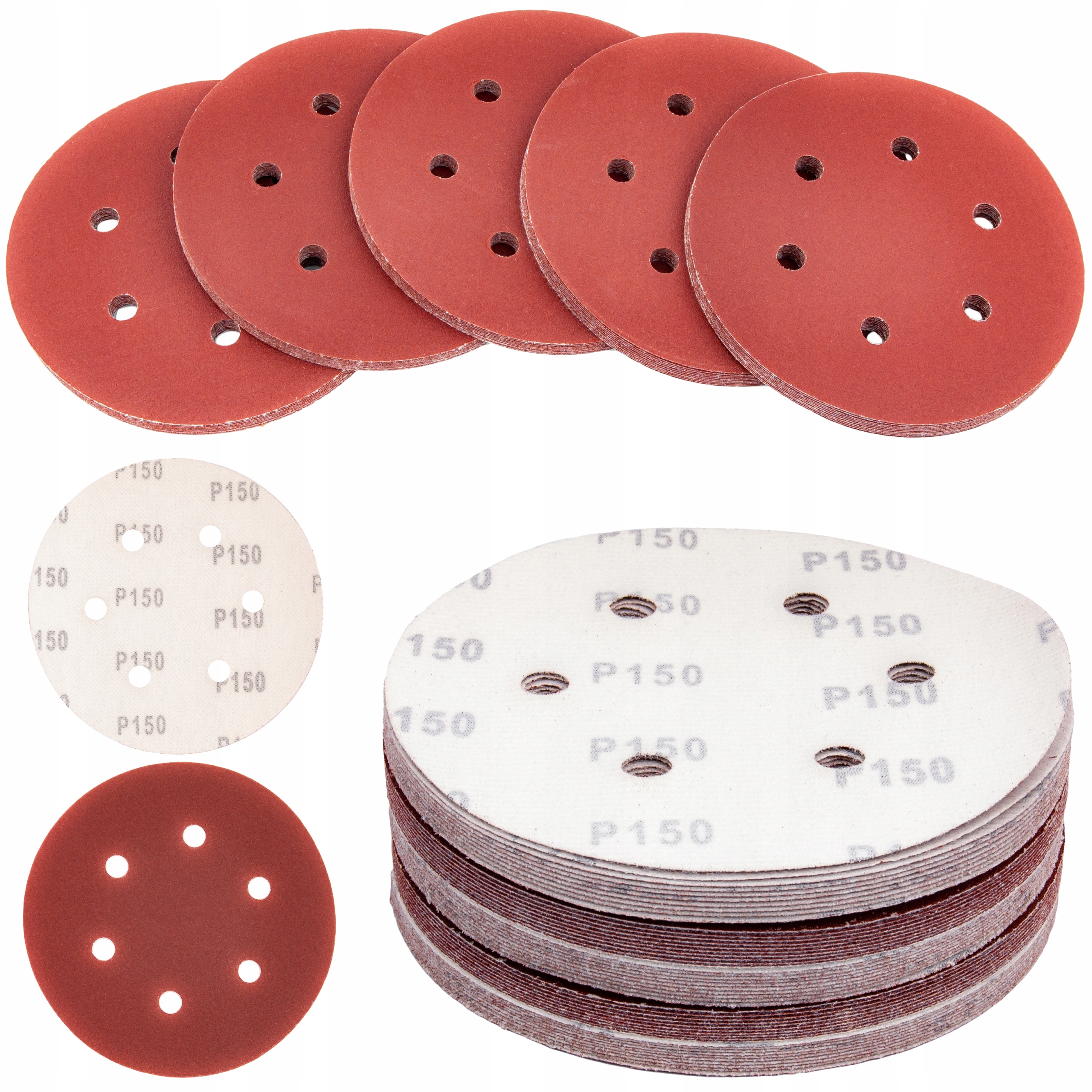 

Papier Ścierny Rzep Krążek Na Dysk 150mm 50szt