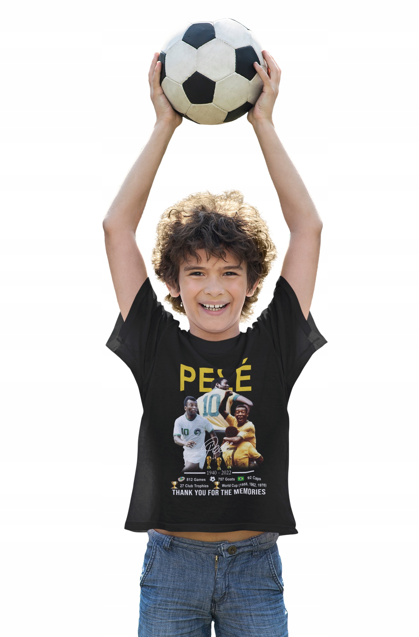 

Dziecięca Koszulka Piłkarska Brazylia Legenda Pele