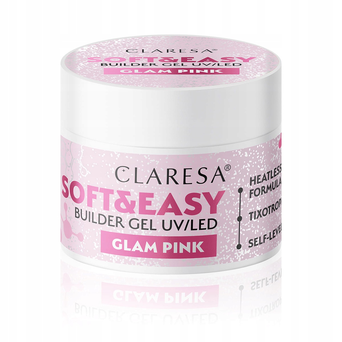 Claresa stavební gel Soft&Easy glam pink 90 g