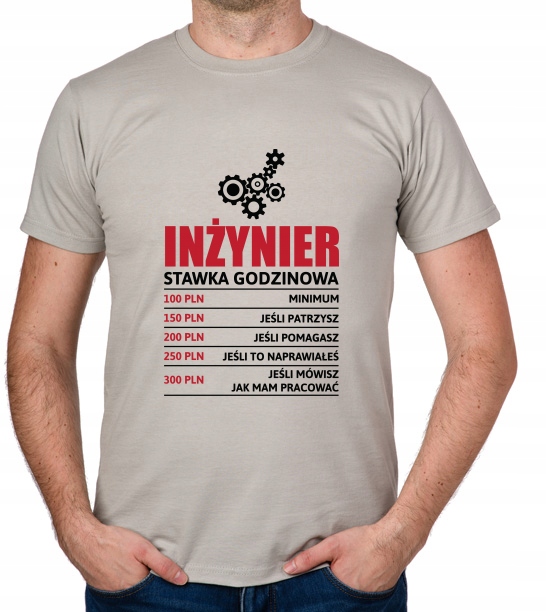 

koszulka Inżynier stawka godzinowa prezent