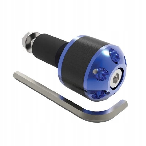 Końcówki kierownicy (22mm; niebieski)