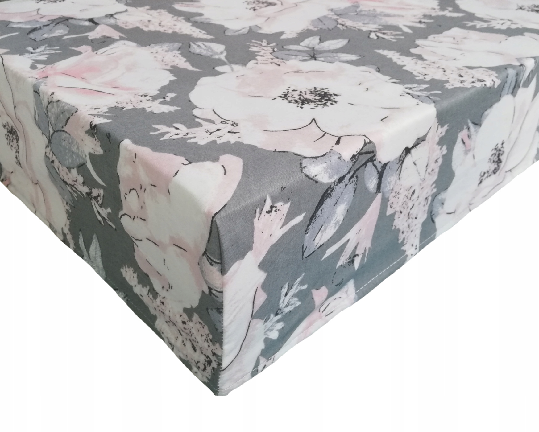 

Prześcieradło Bawełna Gumki peonie szare 120x60