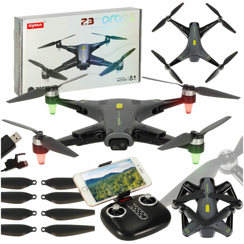 Dron Rc Syma Z3PRO 2. 4GHz 4CH Wi- Fi czarny Kik