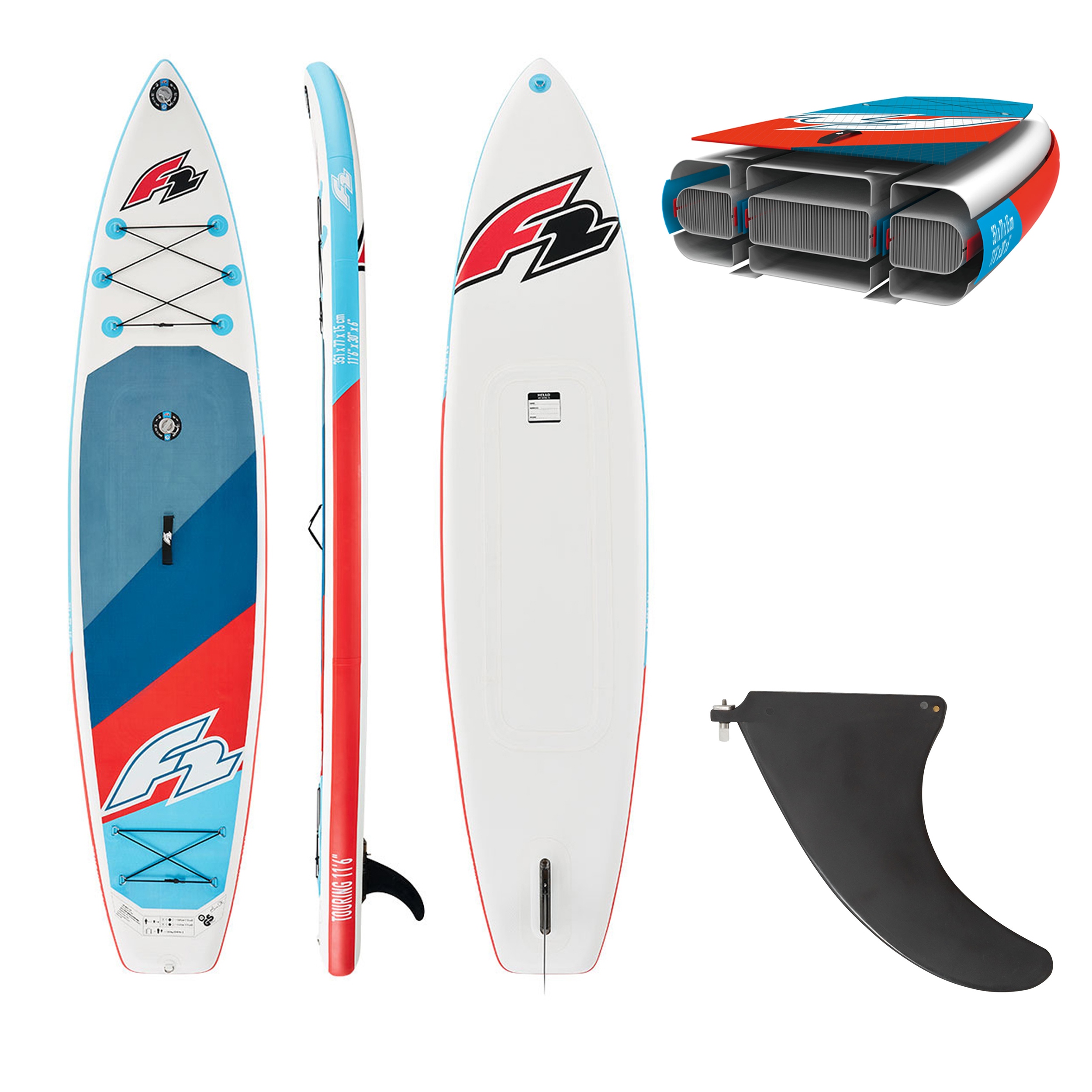 Deska Sup F2 Touring 11'6 2 komory duża i szybka XXL 351cm 150kg