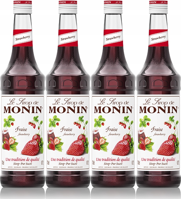 Syrop Barmański Monin truskawkowy 700ml x4
