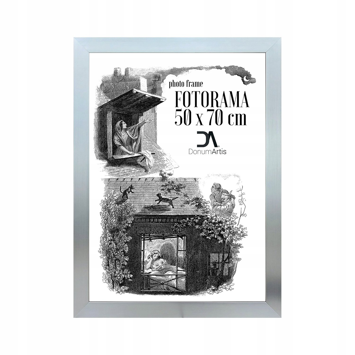 Fotorám Slim chrom 50x70 stříbrné lemování obrázků