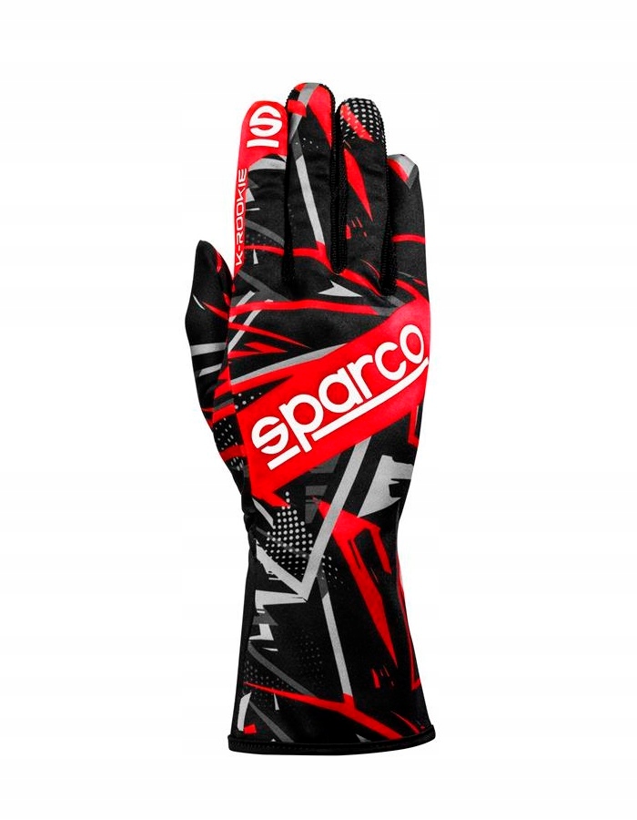 Rękawice kartingowe Sparco K-Rookie czarno-czerwone rozm. 10