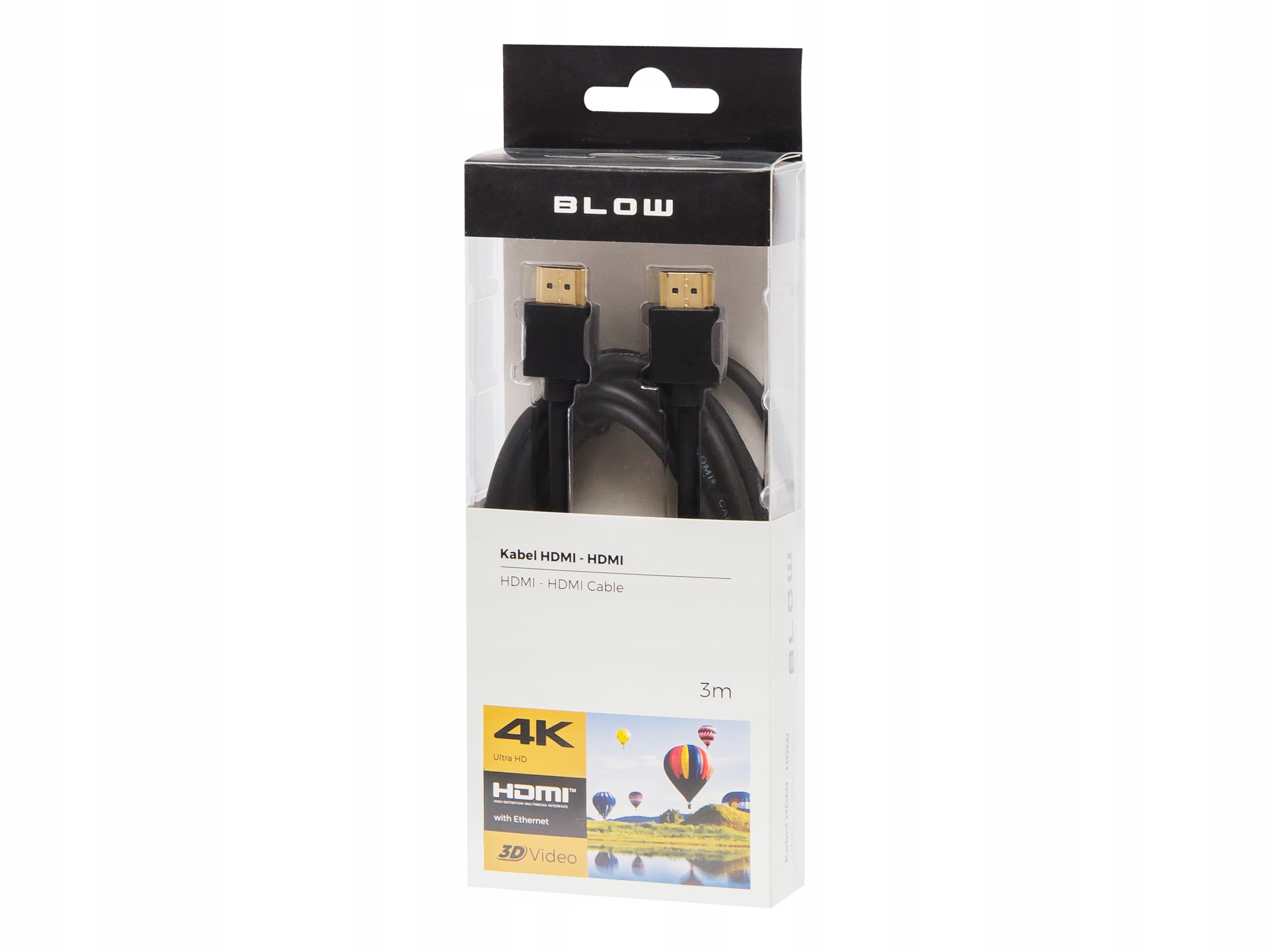 KABEL PRZEWÓD HDMI - HDMI 2.0 BLOW 3D TV 4K ULTRA HD ETHERNET 3M Model 92-651#