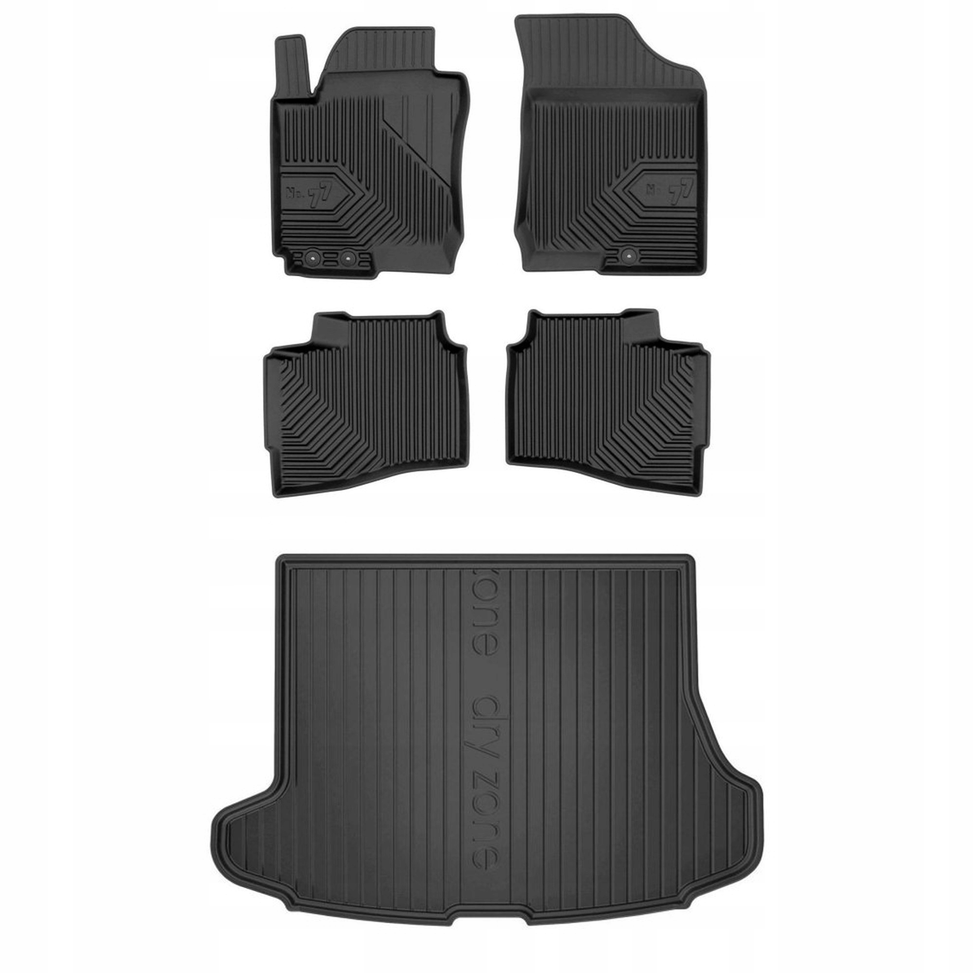 Gumová sada koberčekov a rohoží Hyundai i30 I 2007-2012 Kombi s rezervným kolesom