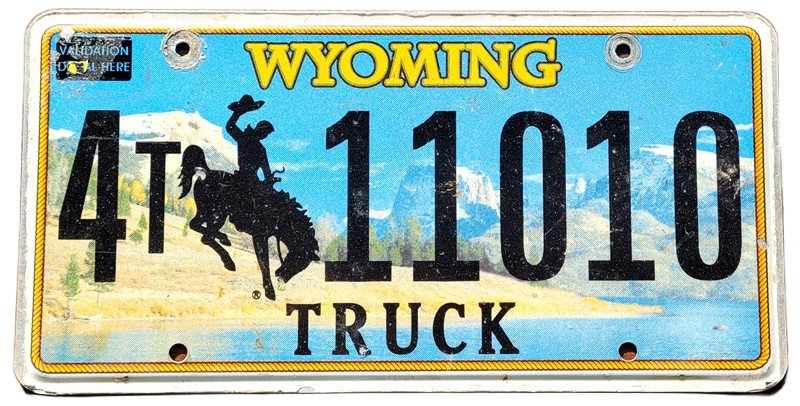 Wyoming - tablica z USA dla kolekcjonera