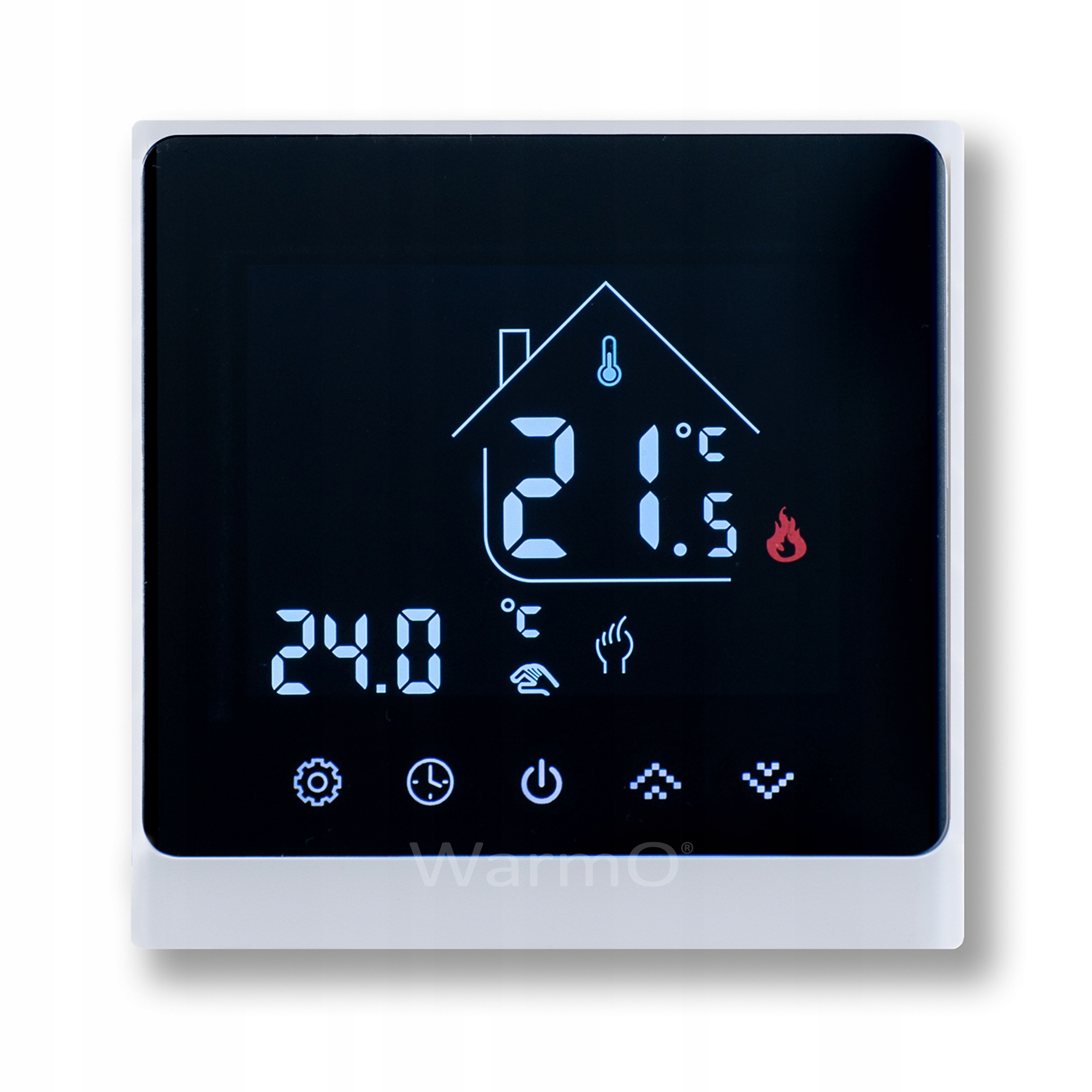 Regulátor Teploty WarmO E40w Wifi Termostat Bílý Podlahové Topení