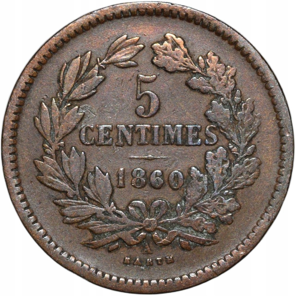 Luksemburg 5 centymów 1860