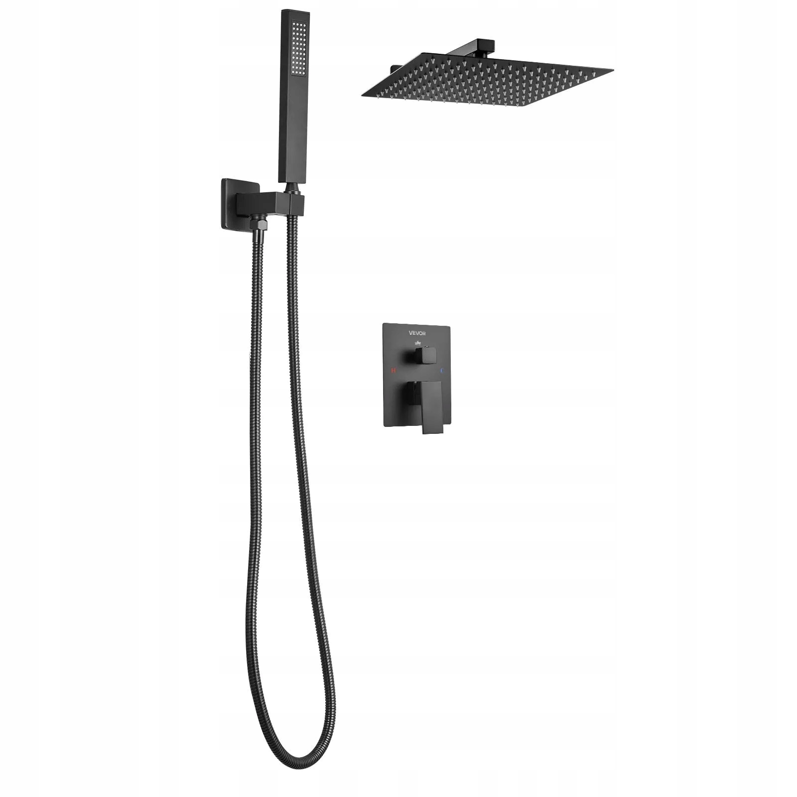 Sprchový set dažďová sprcha 30 cm čierna na omietku