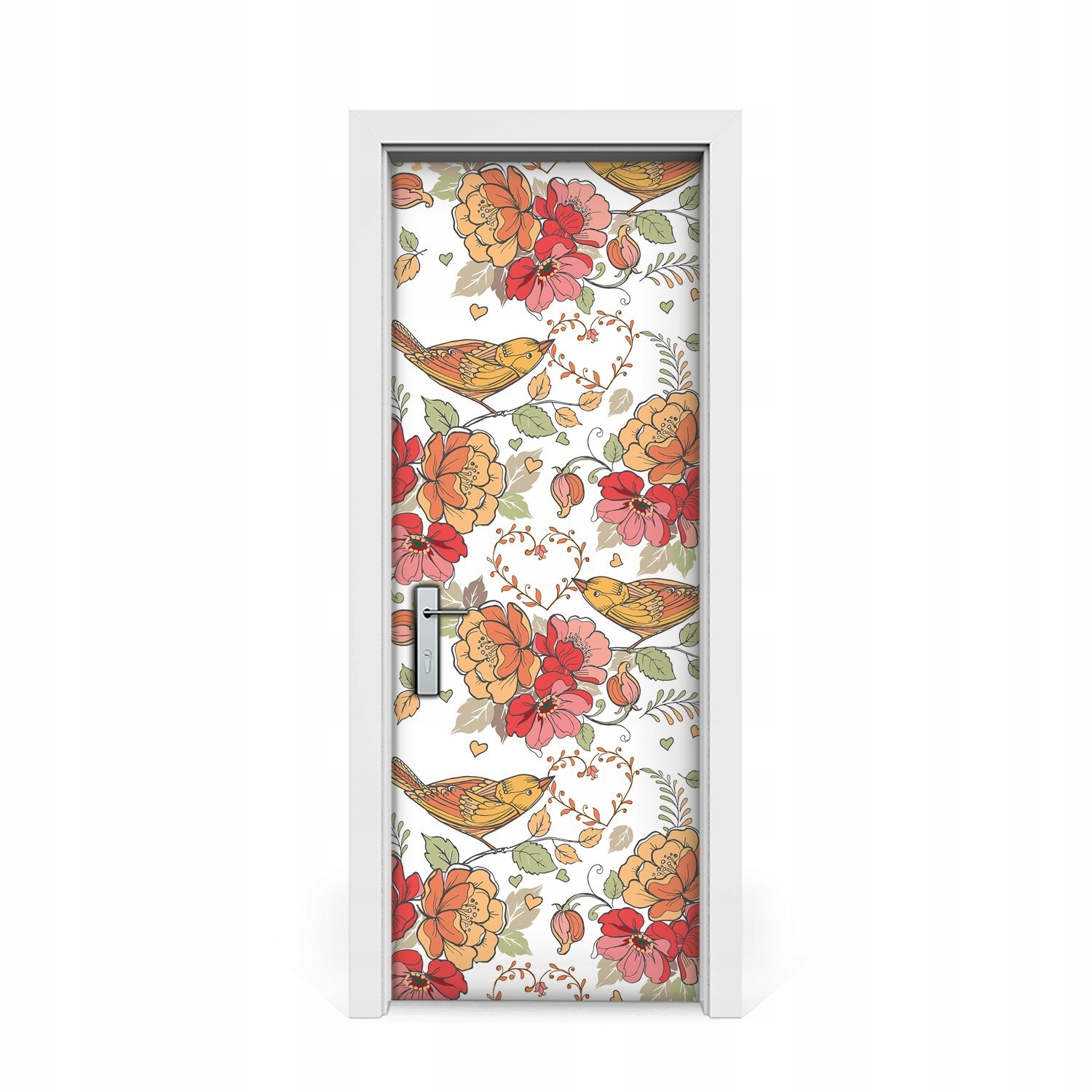 

Naklejka na drzwi okleina Ornament ptaki 75x205