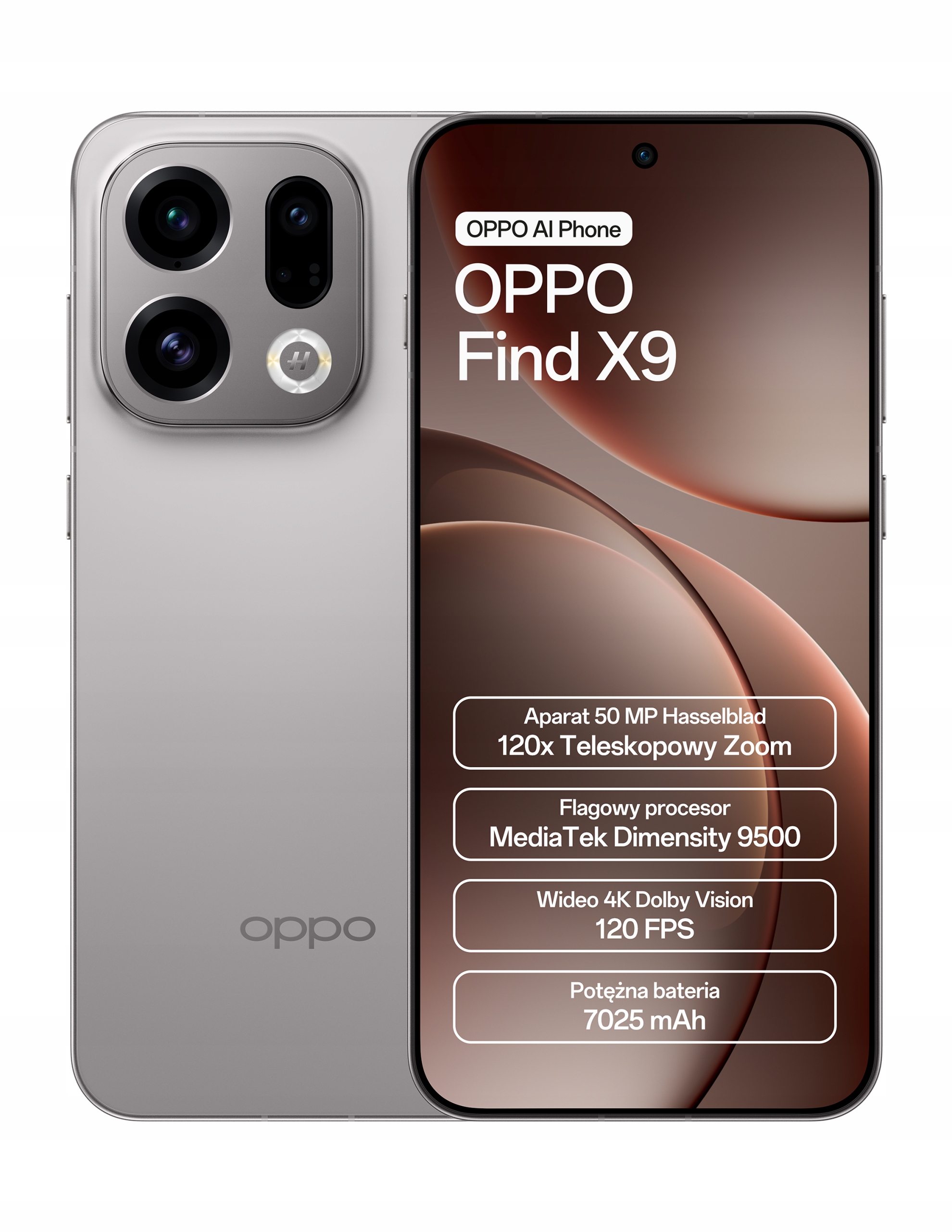 Smartfon Oppo Find X9 12/512 Gb Tytanowy