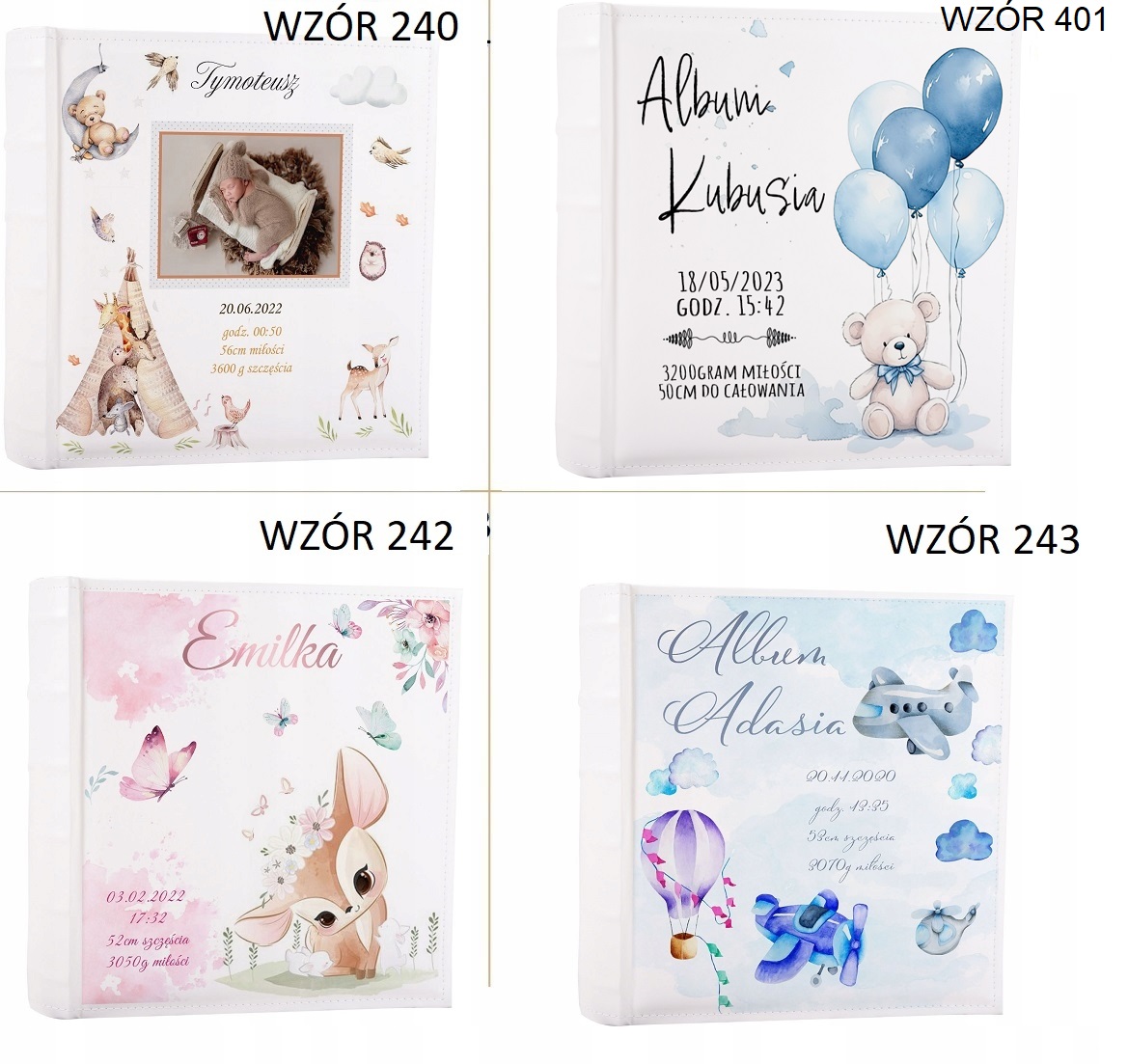 ALBUM NA ZDJĘCIA 300 CHRZEST ROCZEK METRYCZKA Format zdjęć 10x15