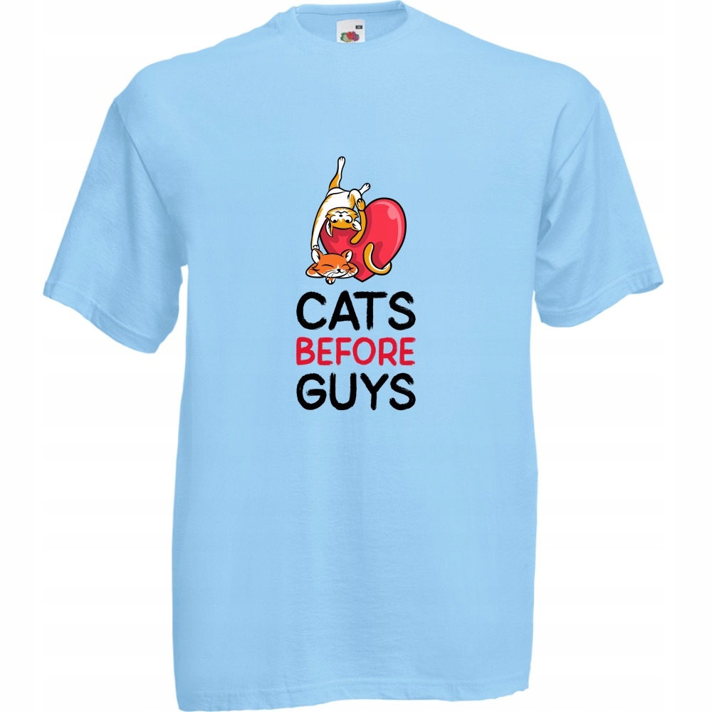 

Koszulka cats before guys kociarz kot M błękitna