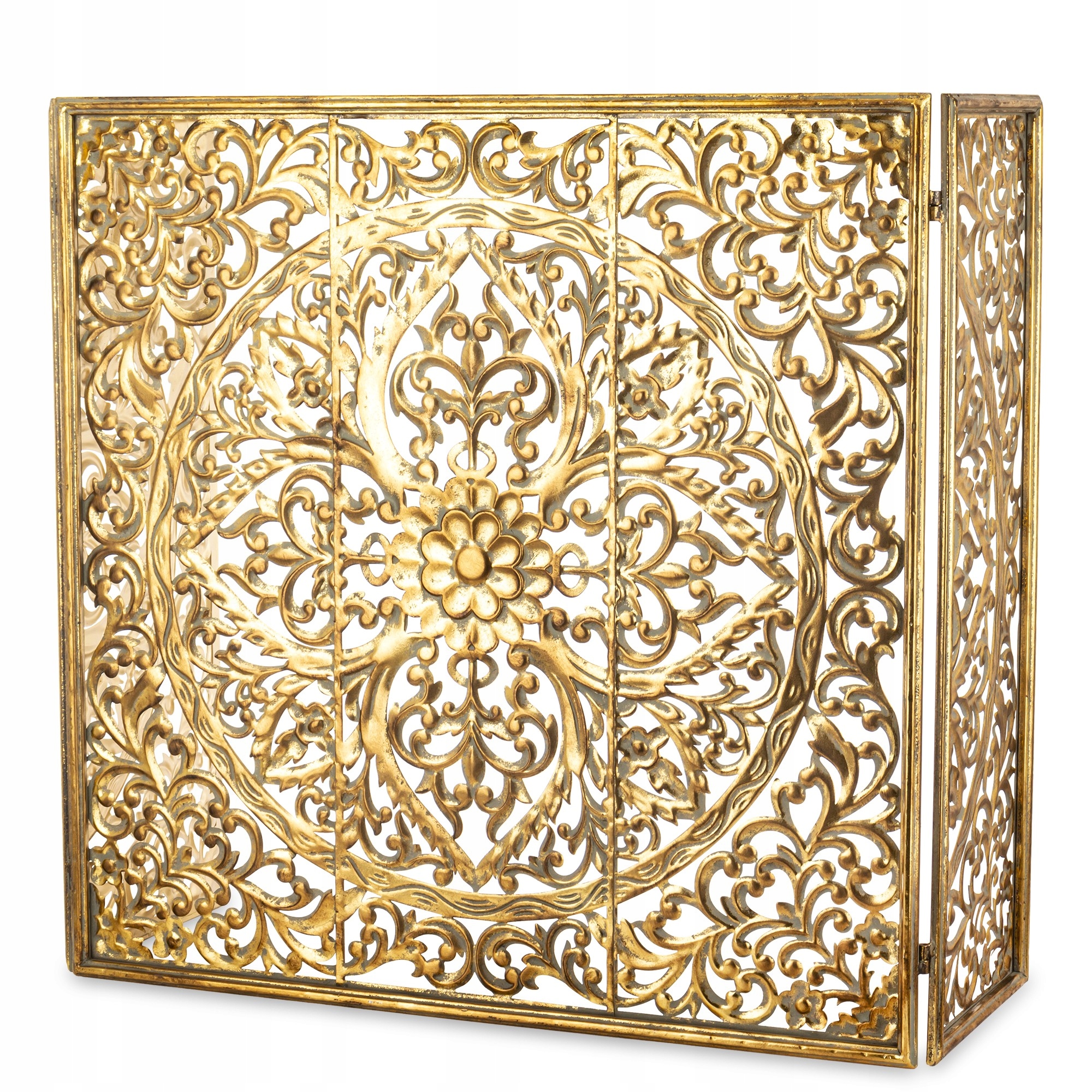 Zlatá štýlová dekoratívna krytka na krb Paraván Komínová brána