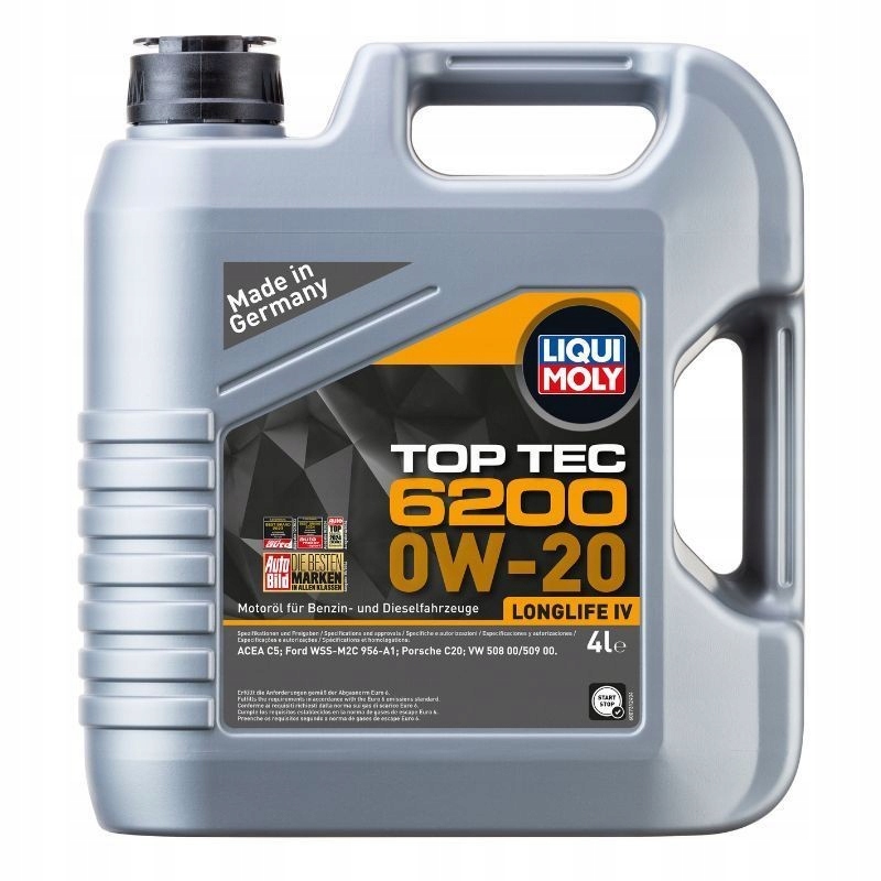 Olej silnikowy 0W-20 Liqui Moly Top Tec 6200 wysoka wydajność