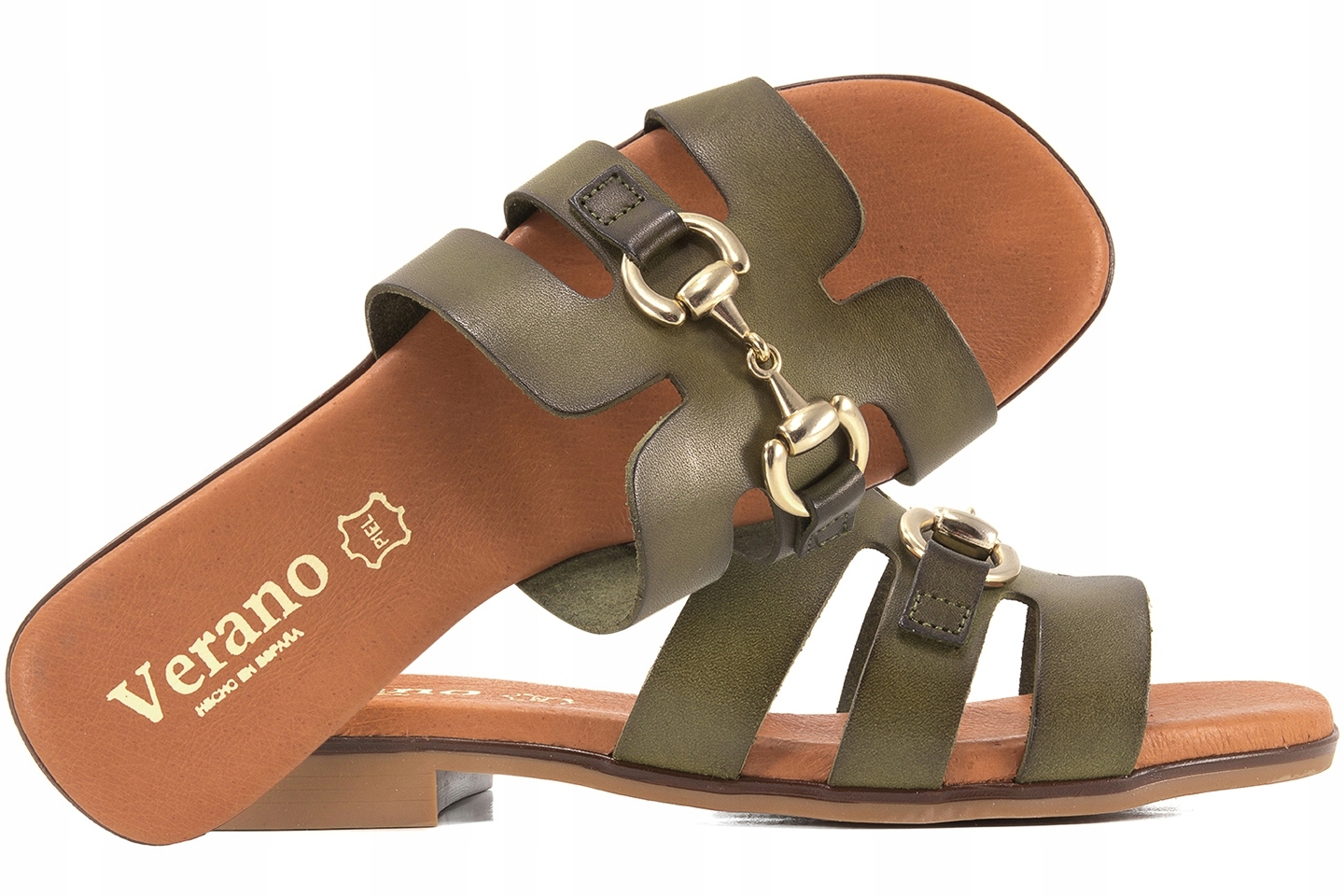 Verano 3075 Nazouváky Španělské Kůže olivové