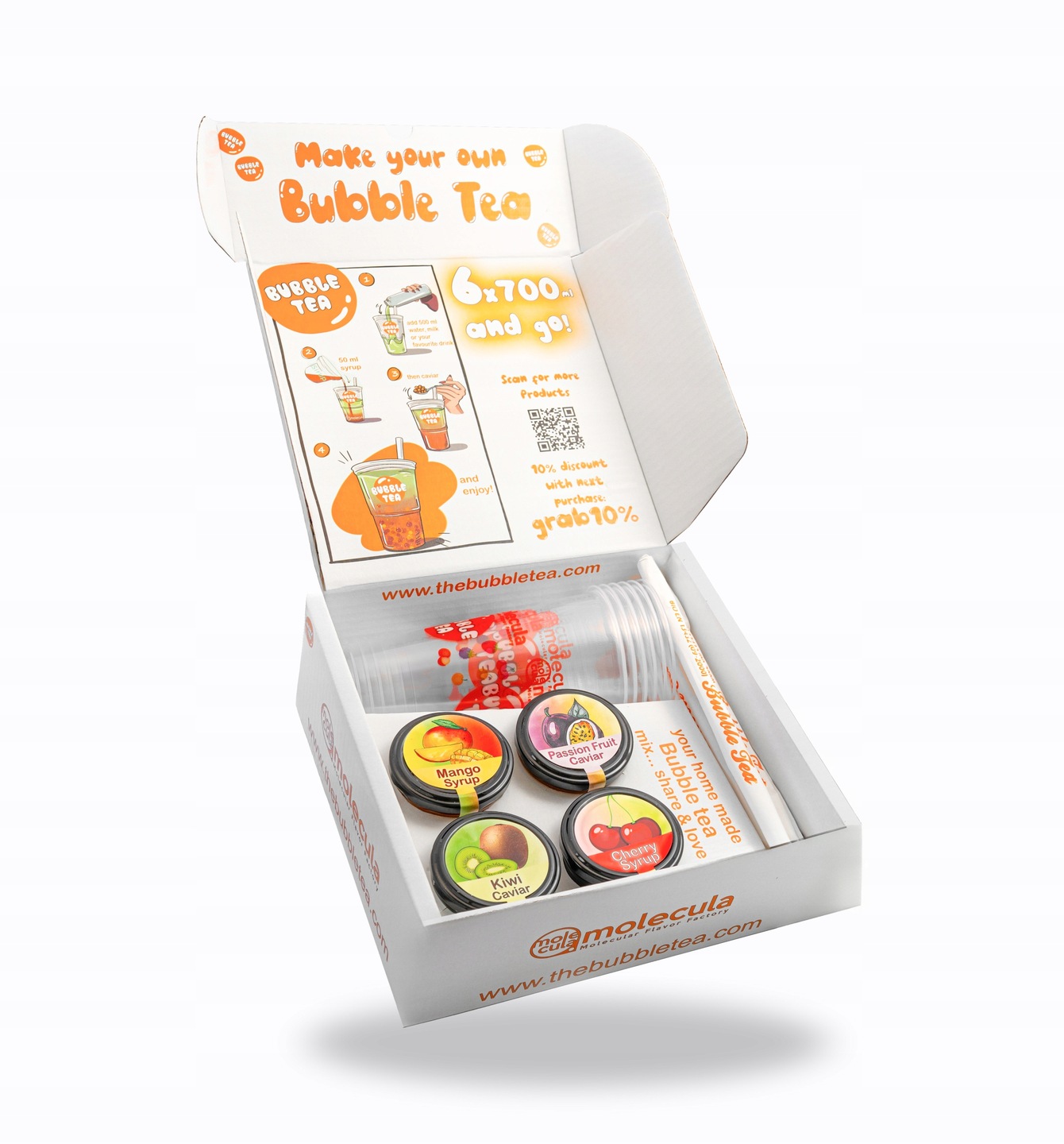 Bubble Tea rinkinys – dovanai – 6 porc. – šaltiems gėrimams