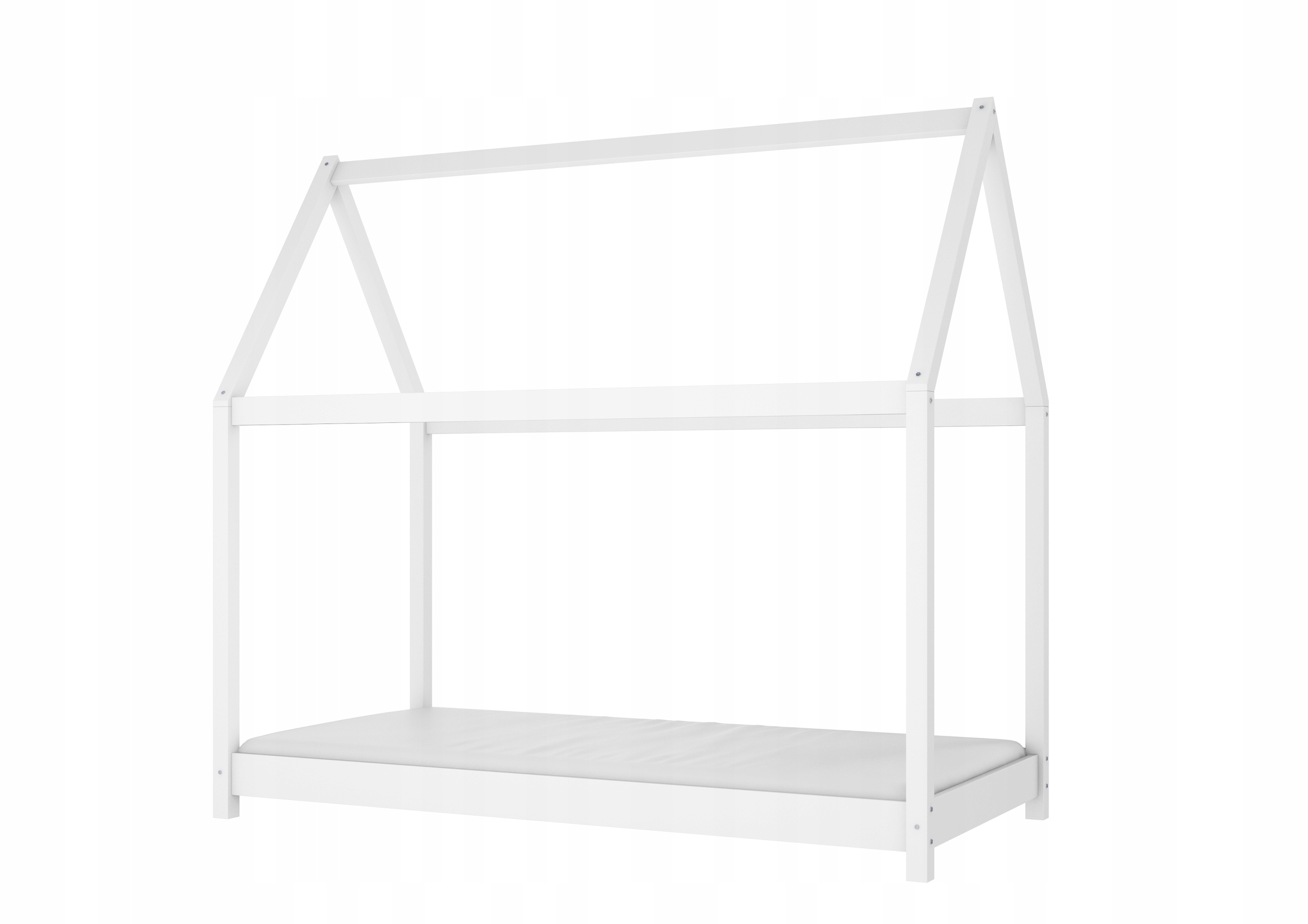 

Łóżko dziecięce domek Cot 160x80 sosna biały mat