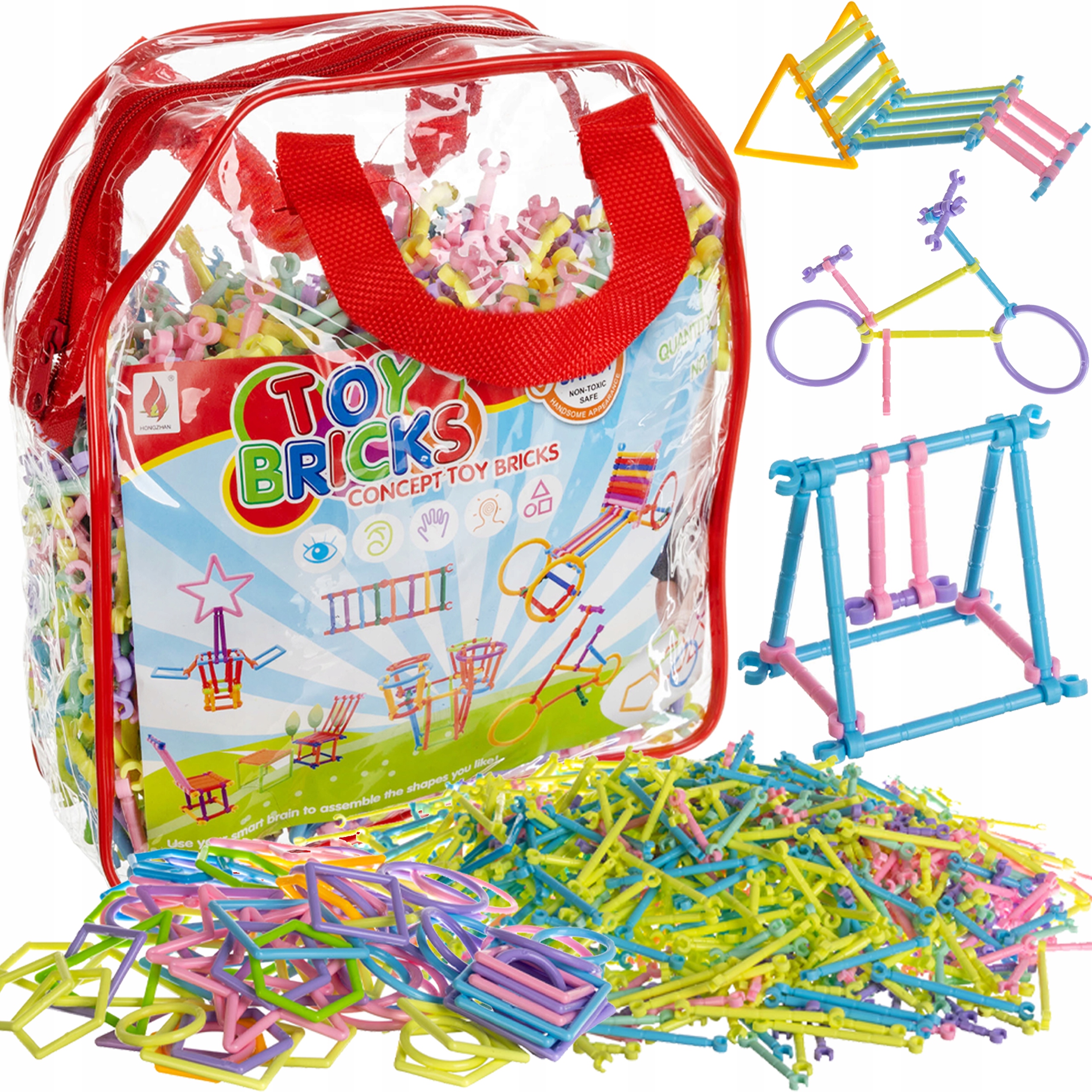 

Klocki Konstrukcyjne Słomki Patyczki Zestaw 1000el