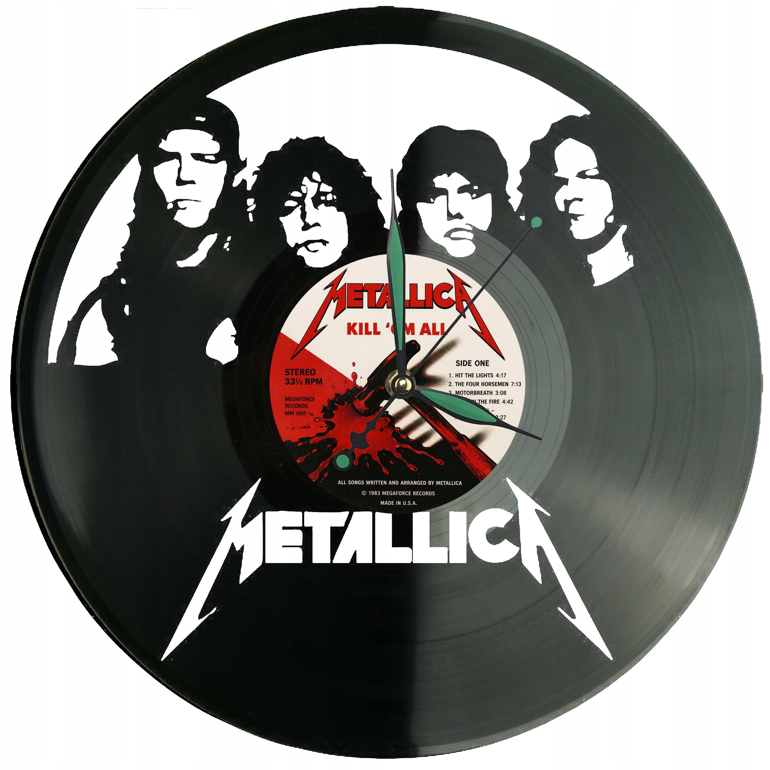Metallica Vinyl Nástěnné hodiny Vinylová deska Moderní dekorativní Dárek