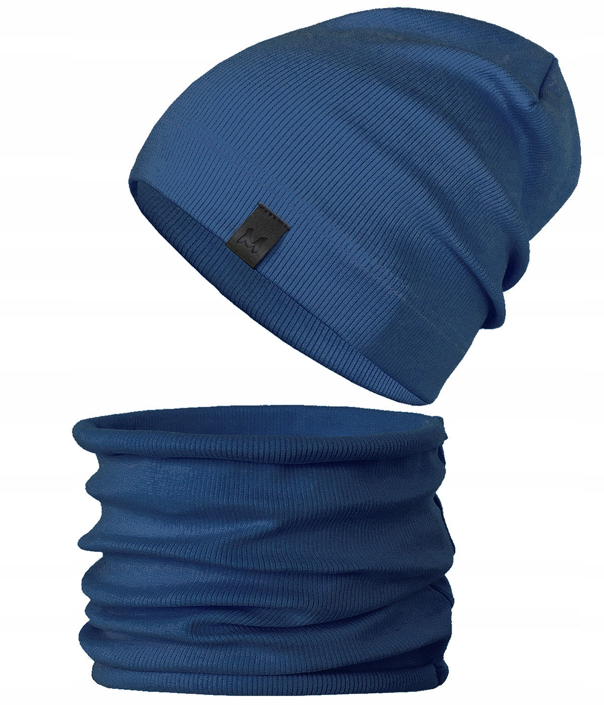

Komplet Czapka Tuba komin beanie Prążek r. 52-54