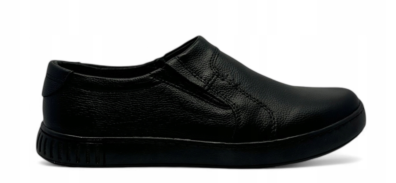 Černé pánské nazouvací boty Polbut – přírodní kůže, velikost 47