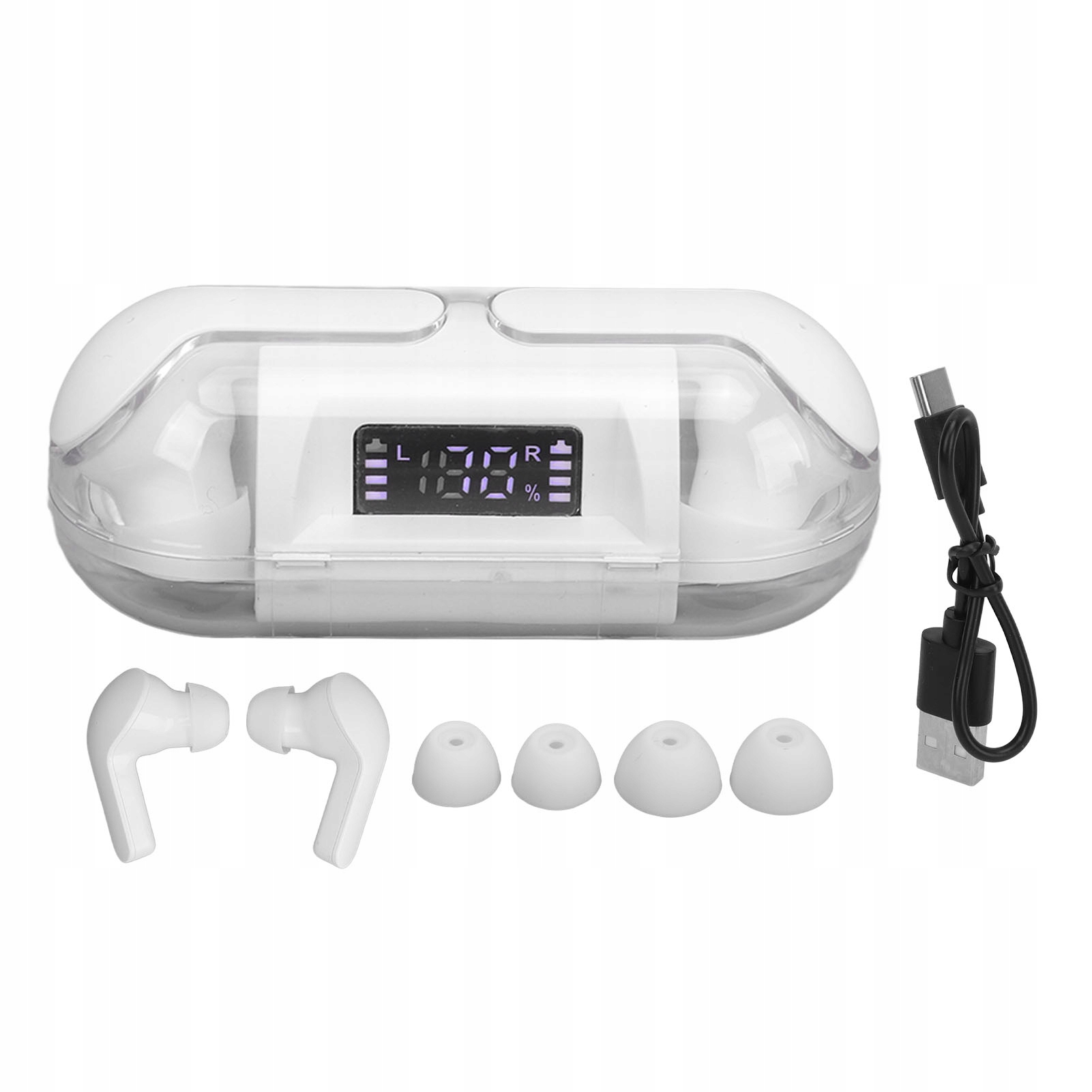 translator earbuds bluetooth 5.3 144 languages digital power display transl