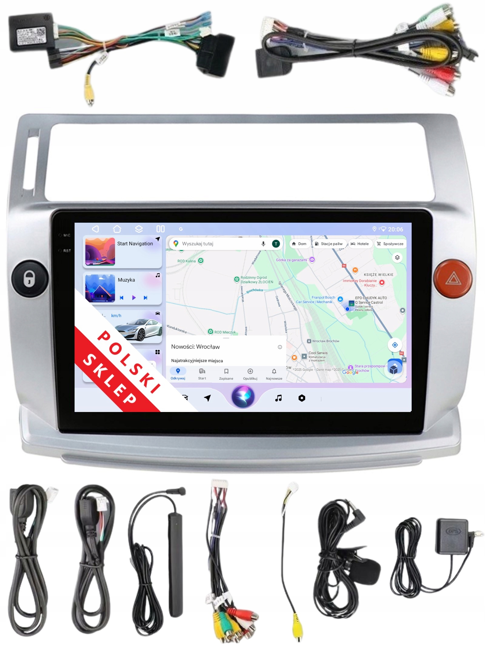 Rádio 2DIN Navigace Android Citroen C4 1 I Dsp 6/128 Gb Carplay Lte