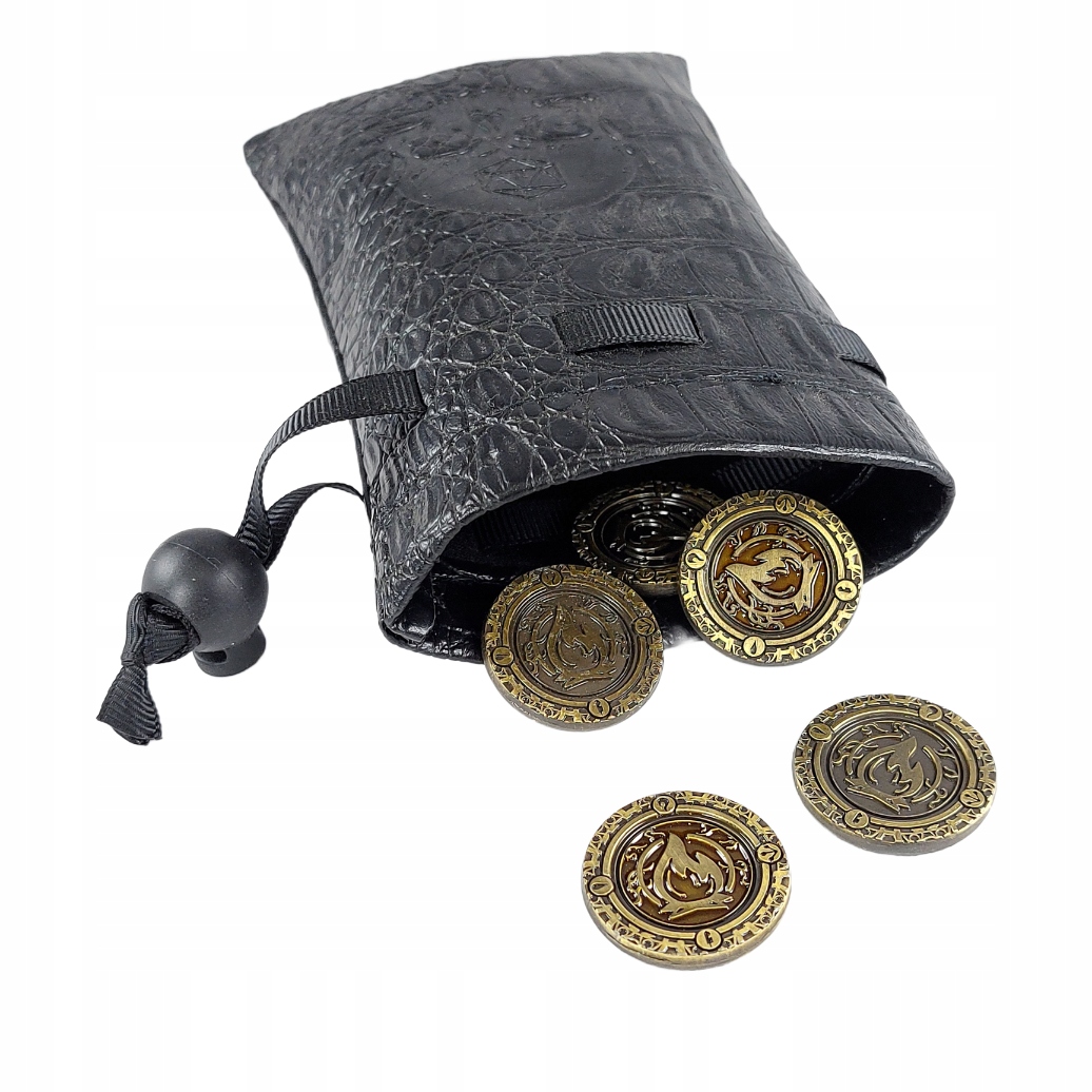 ŻYWIOŁ OGNIA ZŁOTA METALOWA MONETA 1 SZT LARP RPG Producent RGFK