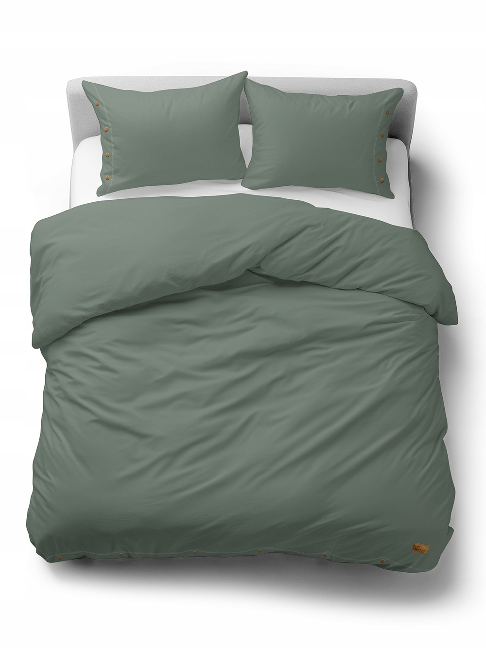 Povlečení 140x200 cm 100% Bavlna Pure Eco Line ozdobný Knoflík Mátový