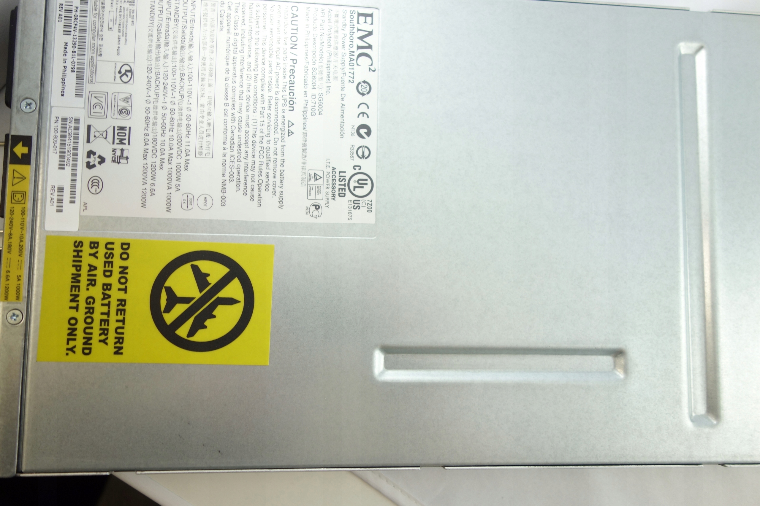 Záložní Napájecí Zdroj Emc MA01772 1000W RCF4V