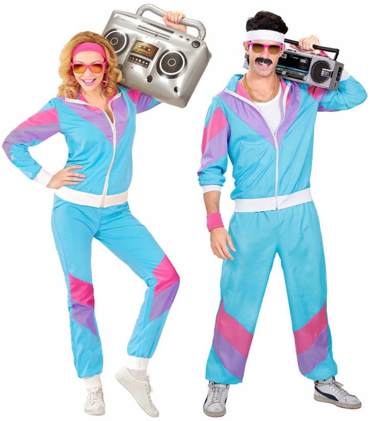 Kostým Teplákovka Léta 70 80 Disco Sportovec Modrý Karneval Bal XXXL 98870