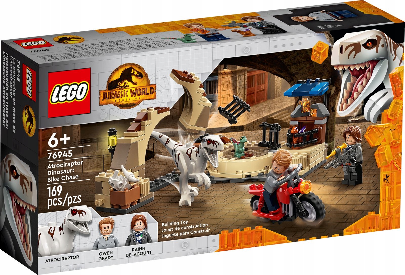 LEGO Jurassic World 76945 Atrociraptor pościg moto