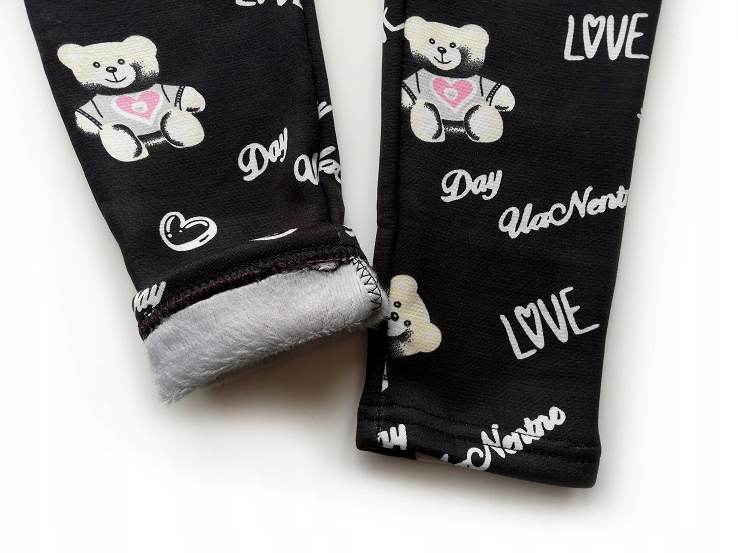 

Legginsy Ocieplane Futerkiem Misie 158/164