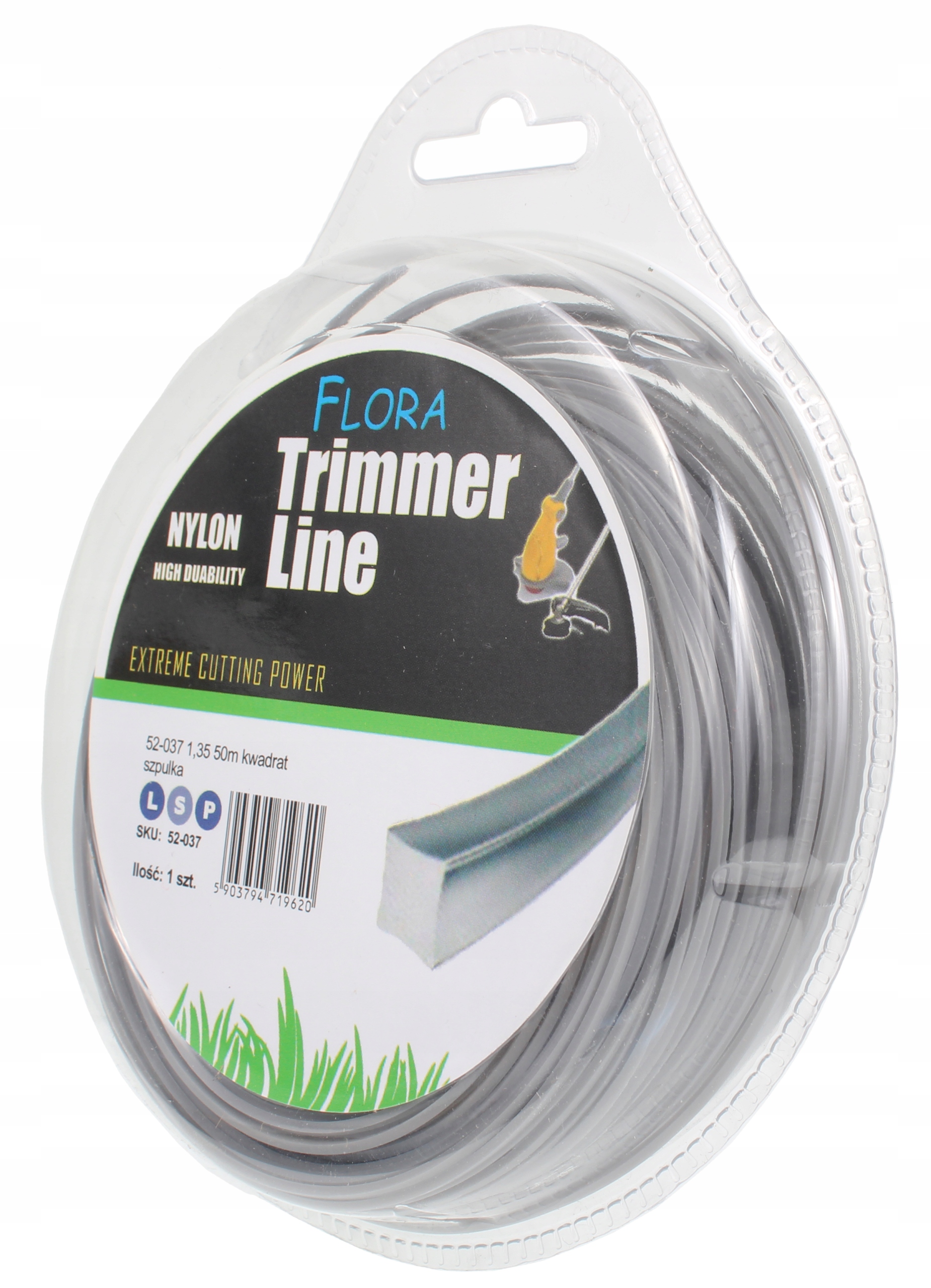 

Żyłka tnąca do kosy spalinowej kwadrat 1.35 50M