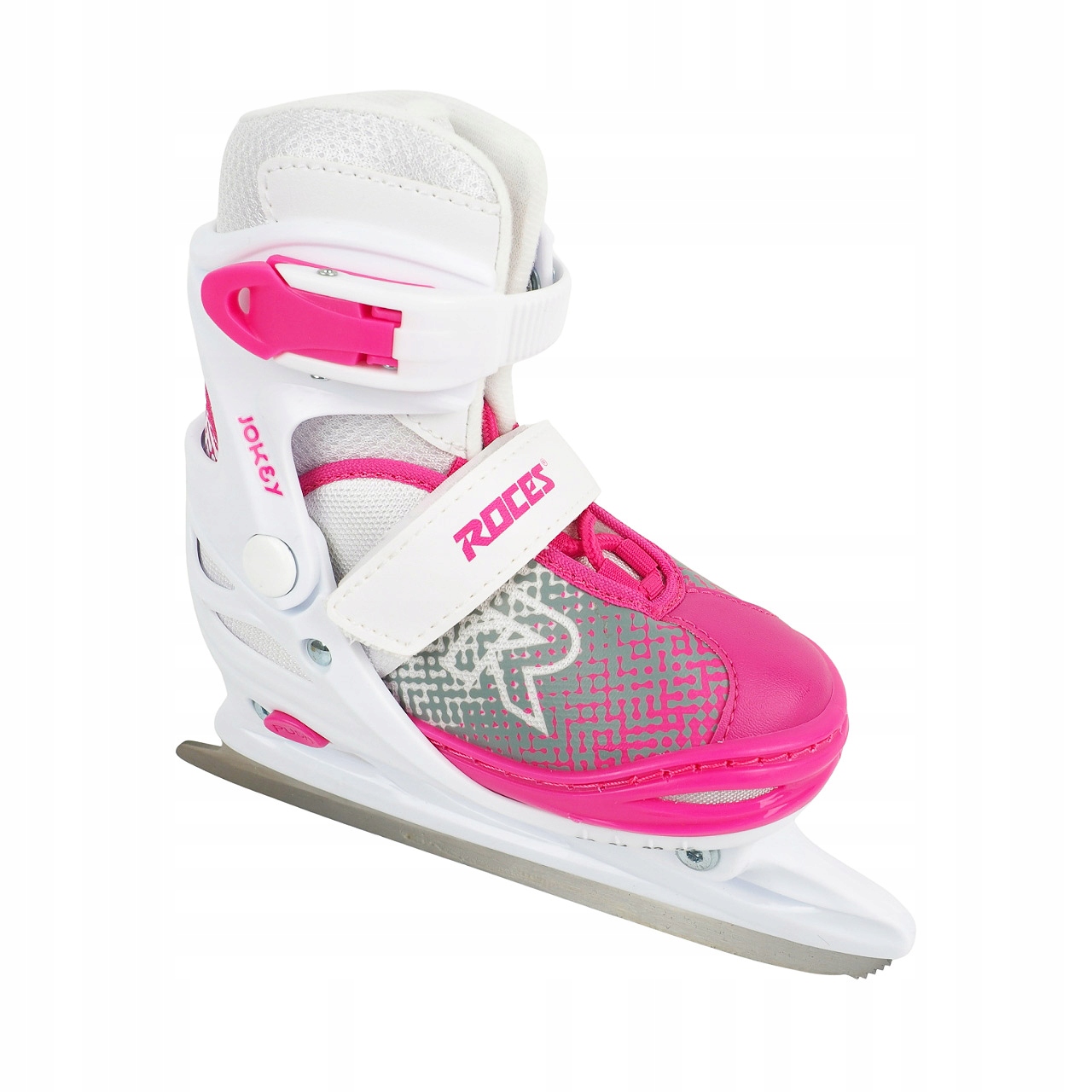 Łyżwy Roces Jokey Ice X biało-różowe 450746 001 Rozmiar 30-33