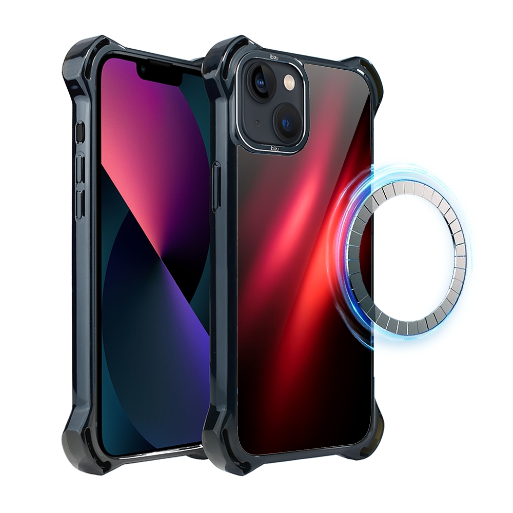 Pouzdro pro iPhone 13 Ibizu DropGuard Ultra s MagSafe, červená Nebula