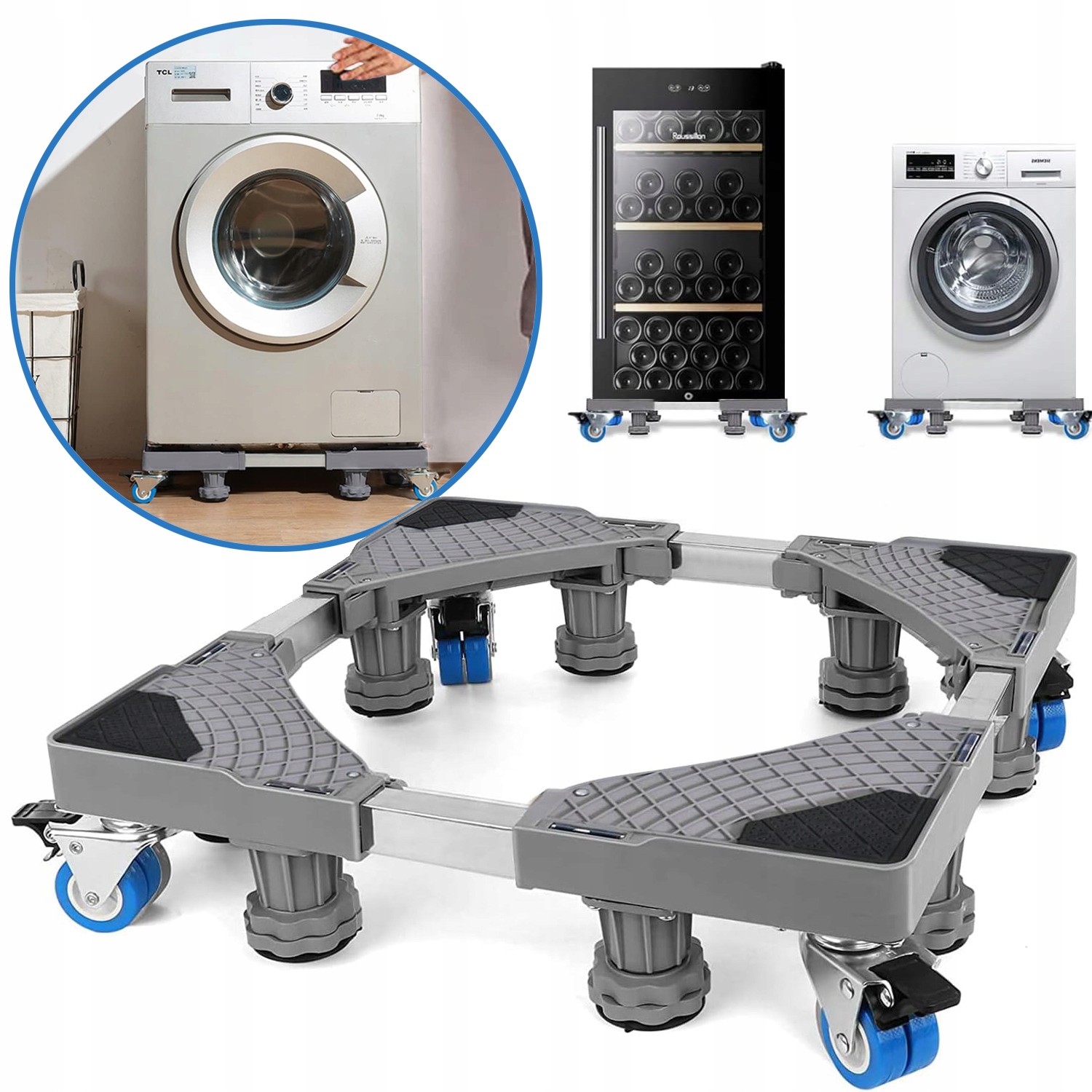 Regulowany Stelaż Do Pralki, Ruchomy Podest I Rama Do Suszarki, Lodówki