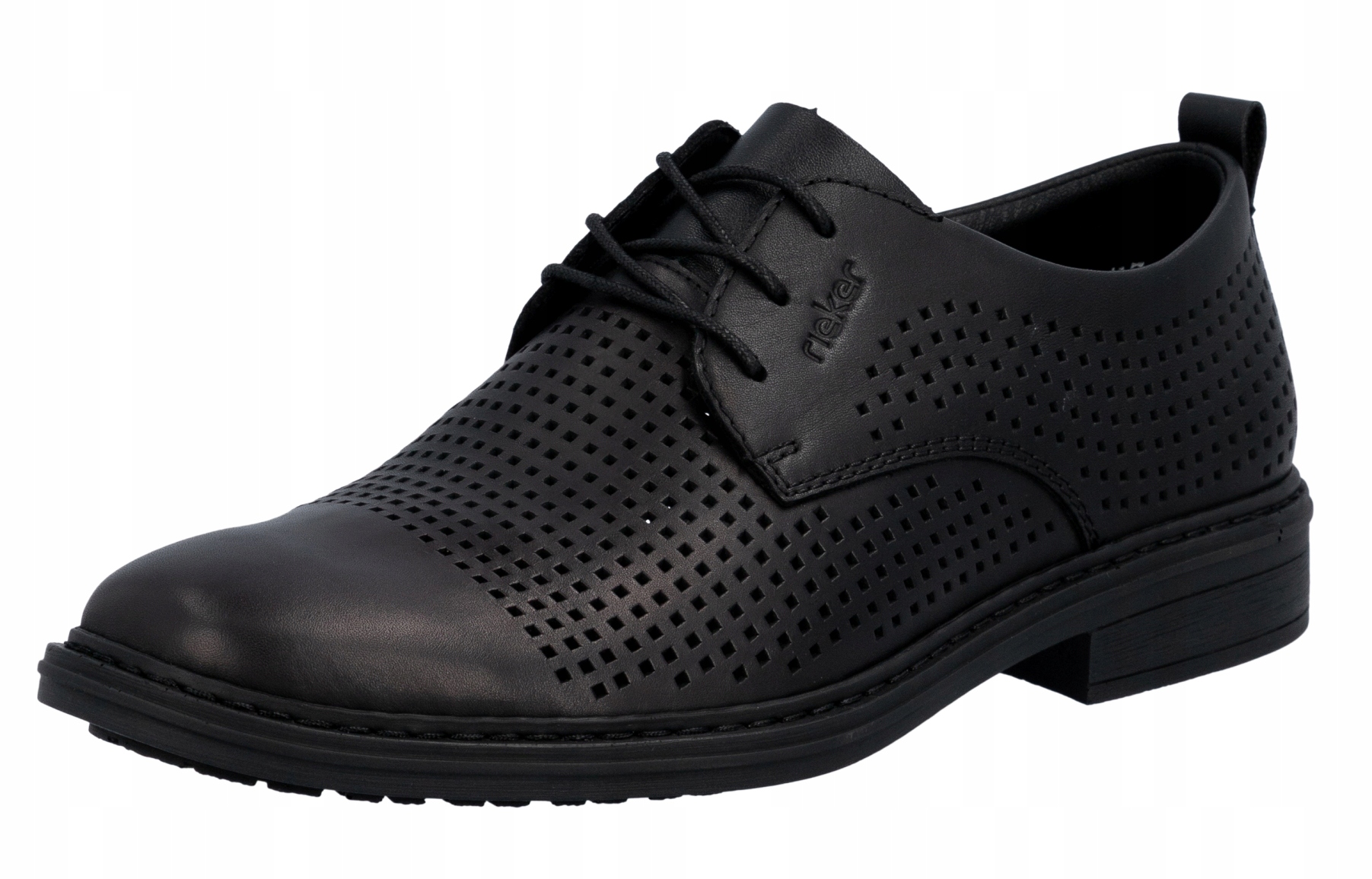 Rieker 17626-00 vel.42 černé kožené elegantní pánské polobotky