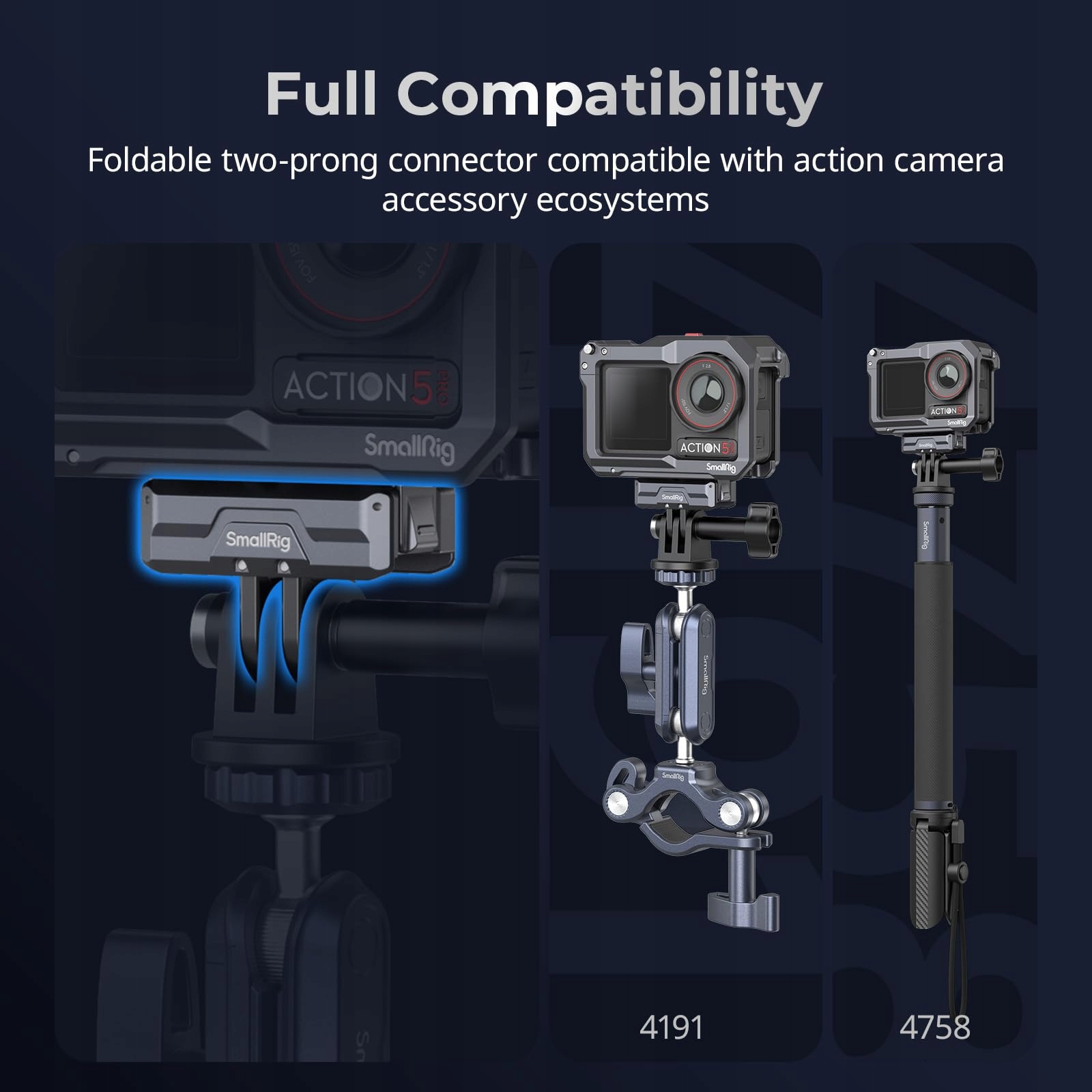 Magnetyczny Adapter Uchwyt DJI Osmo Action 5 Pro 4 3 Z Gwintem SMALLRIG — miniatura 6