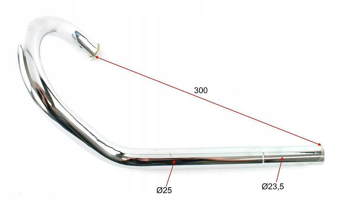 Kolanko wydechu do Motorynka Romet PONY rura tłumik cylinder CHROM POLSKA Stan opakowania oryginalne